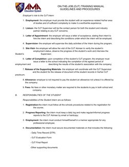 Ojt Training Manual And Guidelines Pdf Career Growth