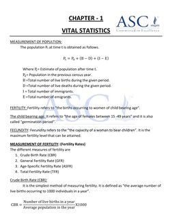 Vital Rates Vital Statistics and Fertility Measures | PDF | Total Fertility Rate ...