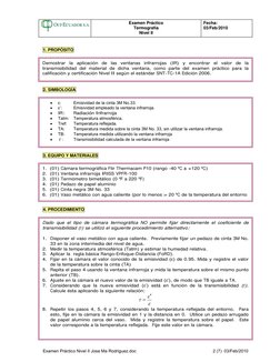 Examen Práctico Nivel II Jose Ma Rodriguez.doc 
2 (7)  03/Feb/2010 
 
 
1. PROPÓSITO 
 
2. SIMBOLOGÍA 
 
3. EQUIPO Y MATERIAL