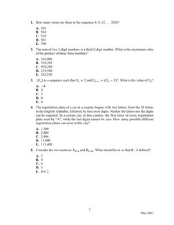 EST II Math Exam Level 1 PDF | PDF | Area | Triangle