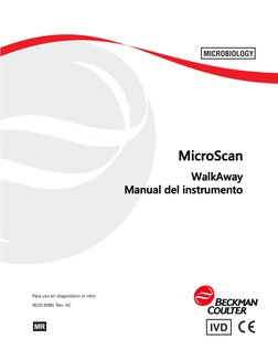 Para uso en diagnóstico in vitro
9020-8080, Rev. AC
MicroScan
WalkAway
Manual del instrumento
