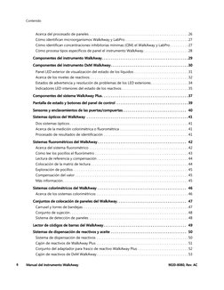 Contenido
6
Manual del instrumento WalkAway
9020-8080, Rev. AC
Acerca del procesado de paneles . . . . . . . . . . . . . . .
