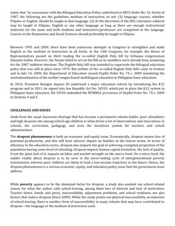 Language Education Challenges in the Philippines | PDF | Philippines ...
