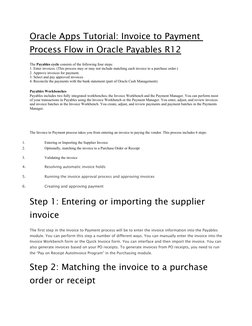 Oracle Payables Invoice Process Flow | PDF | Accounts Payable | Receipt