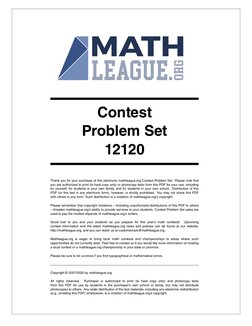 Math League Practice Set 1 | PDF | Mathematics | Elementary Mathematics