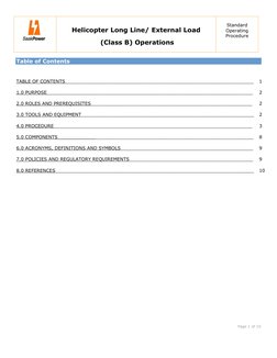 Helicopter Long Line/ External Load 
 (Class B) Operations 
Standard 
Operating 
Procedure 
 
 
 
 
Page 1 of 10 
 
 
 
Tab