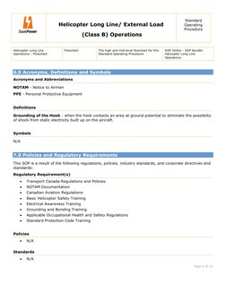 Helicopter Long Line/ External Load 
 (Class B) Operations 
Standard 
Operating 
Procedure 
 
 
 
 
Page 9 of 10 
 
 
 
Hel