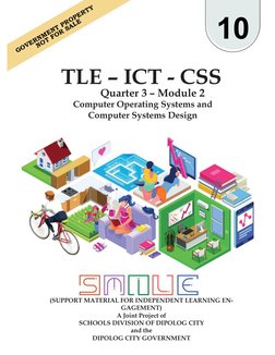 10
TLE – ICT - CSS 
Quarter 3 – Module 2
Computer Operating Systems and 
Computer Systems Design
(SUPPORT MATERIAL FOR INDEPE