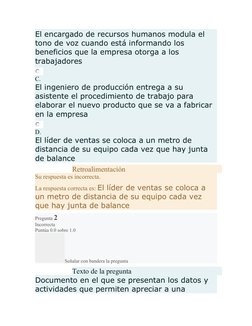 El encargado de recursos humanos modula el 
tono de voz cuando está informando los 
beneficios que la empresa otorga a los 
t