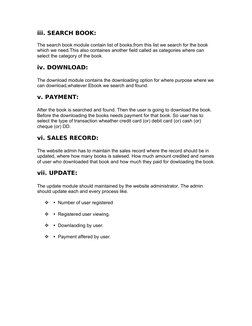 iii. SEARCH BOOK: 
The search book module contain list of books,from this list we search for the book 
which we need.This als