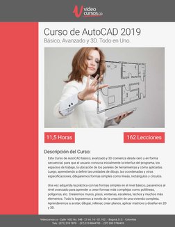 Este Curso de AutoCAD básico, avanzado y 3D comienza desde cero y en forma 
secuencial, para que el usuario conozca inicialme