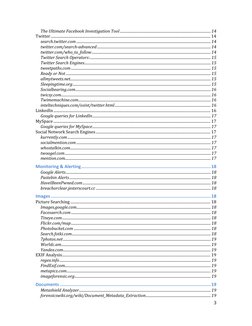 3 
 
The Ultimate Facebook Investigation Tool ...............................................................................