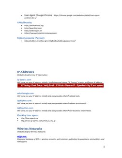 (http://www.wigle.net/)5 
 
 
User Agent Changer Chrome - https://chrome.google.com/webstore/detail/user-agent-
switcher-fo