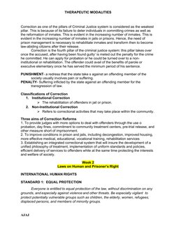 Therapeutic Modalities in Corrections | PDF | Prison | Rehabilitation ...