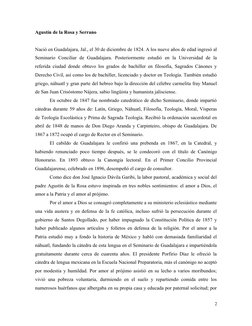 Agustín de la Rosa y Serrano
Nació en Guadalajara, Jal., el 30 de diciembre de 1824. A los nueve años de edad ingresó al
Semi
