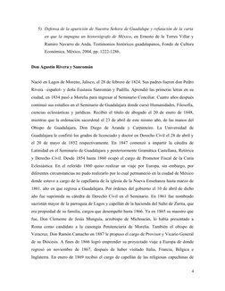 5) Defensa de la aparición de Nuestra Señora de Guadalupe y refutación de la carta
en que la impugna un historiógrafo de Méxi