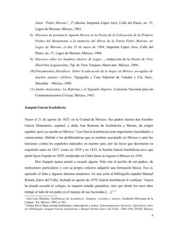 Junta “Pedro Moreno”, 2ª edición, Imprenta López Arce, Calle del Paseo, no. 37,
Lagos de Moreno, México, 1903.
8) Discurso de