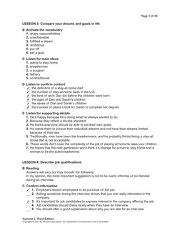 Summit 2 3rd Edition Answer Key | PDF | Laughter | Anger