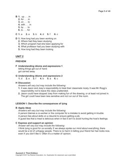 Summit 2 3rd Edition Answer Key | PDF | Laughter | Anger