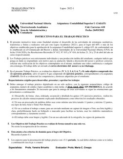 TRABAJO PRÁCTICO 
SUSTITUTIVO 
Lapso  2022-1 
1/10 
 
 
 
Universidad Nacional Abierta 
Asignatura: Contabilidad Superior I (