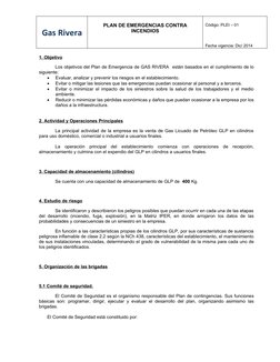 Plan de Emergencia Contra Incendios | PDF | Primeros auxilios | Bombero