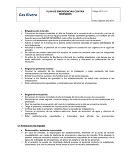 Plan de Emergencia Contra Incendios | PDF | Primeros auxilios | Bombero