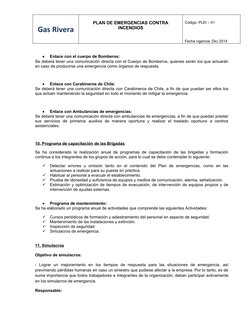 Plan de Emergencia Contra Incendios | PDF | Primeros auxilios | Bombero