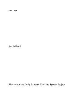 Daily Expense Tracker System Overview | PDF | Php | World Wide Web
