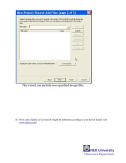 NED University 
Electronics Department 
 
 
 
 
 
 
 
 
 
 
 
 
 
8) Now select family as Cyclone II (might be different