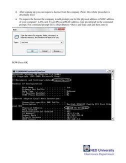 NED University 
Electronics Department 
 
• After signing up you can request a license from the company (Note: this whole
