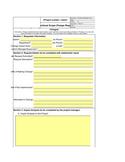 Change Request Form Template | PDF | Software Engineering | Information ...