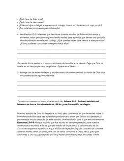 • ¿Qué clase de líder eres?
• ¿Qué clase de sierva eres?
• ¿Si tienes hijos o diriges a alguien en el trabajo, buscas su bien
