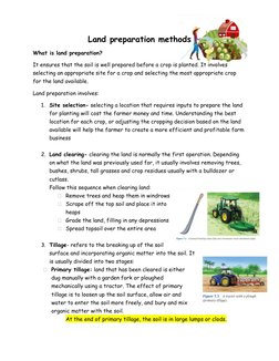 Land Making Key Steps in Land Preparation Methods | PDF | Tillage | Soil