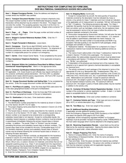 DOD Multimodal Dangerous Goods Form 2890 | PDF | Dangerous Goods