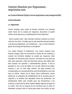 Control Absoluto por Hypnoman -
miprimita.com
en Control Mental (https://www.miprimita.com/categoria/591) (https://www.miprim