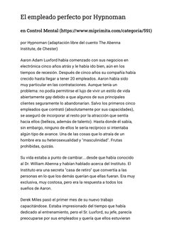 El empleado perfecto por Hypnoman
en Control Mental (https://www.miprimita.com/categoria/591) (https://www.miprimita.com/cate