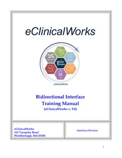 Ecw System eClinicalWorks Bidirectional Interface Manual | PDF | Computing | Software