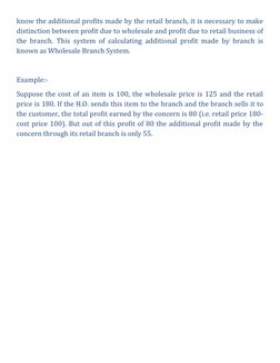 know the additional profits made by the retail branch, it is necessary to make
distinction between profit due to wholesale an