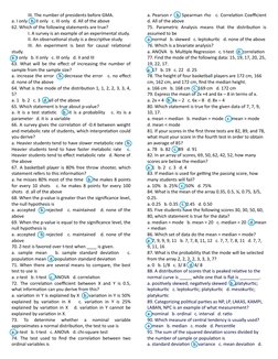Statistics Final Exam Questions | PDF | Statistics | Student's T Test