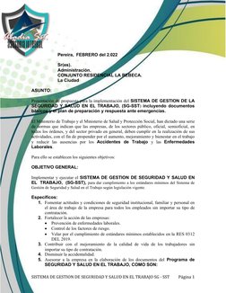 Pereira, FEBRERO del 2.022 
Sr(es).
Administración.
CONJUNTO RESIDENCIAL LA REBECA.
La Ciudad
ASUNTO:
Presentación de propues