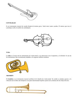 CONTRABAJO
Es un  instrumento musical de cuerda frotada (https://es.wikipedia.org/wiki/Instrumento_de_cuerda_frotada) de  tes