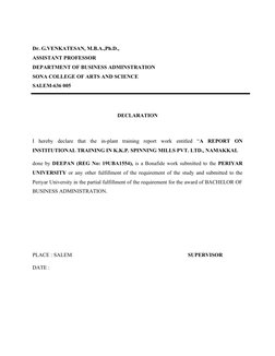 Dr. G.VENKATESAN, M.B.A.,Ph.D.,
ASSISTANT PROFESSOR
DEPARTMENT OF BUSINESS ADMINSTRATION
SONA COLLEGE OF ARTS AND SCIENCE
SAL