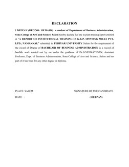 DECLARATION
I DEEPAN (REG.NO: 19UBA000)  a student of Department of Business Administration,
Sona College of Arts and Science