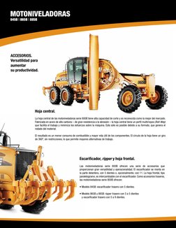 motoniveladoras 
845B | 865B | 885B
Hoja central.
La hoja central de las motoniveladoras serie 800B tiene alta capacidad de c
