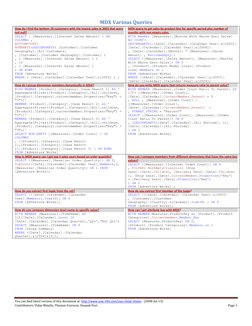 MDX Query Examples and Techniques | PDF | Data Management | Computing