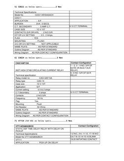 CDG31 and VAPM31 Relay Specifications | PDF | Relay | Resistor