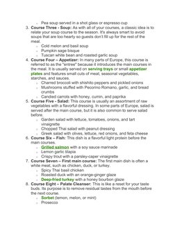 Understanding Full Course Meals | PDF | Hors D'oeuvre | Meal