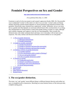 Feminist Views on Sex and Gender | PDF | Gender Role | Gender