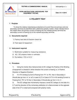 Electrical Testing & Commissioning Manual | PDF | Transformer ...
