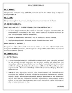 Heat Stress Prevention and Management Plan | PDF | Hyperthermia | Water
